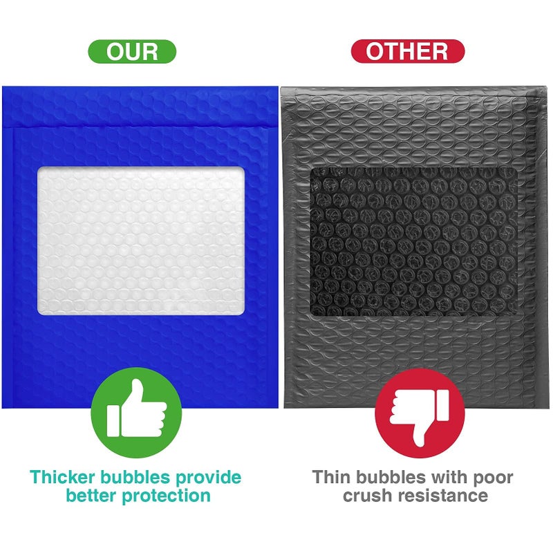 Metronic Bubble Mailers 8.5x12 25 Pack Waterproof Padded Envelopes Usable Size 8.5x11 Self-Seal Adhesive Bubble Mailer for Gifts Packaging, Mailing, Shipping, Small Business, Boutique, Royal Blue - Image 5